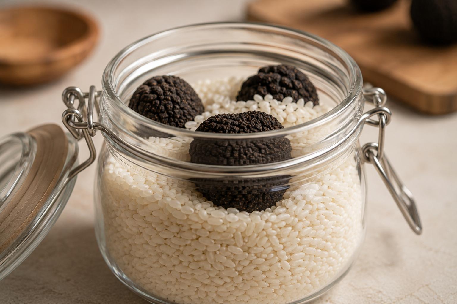 Bảo quản nấm truffle trong gạo