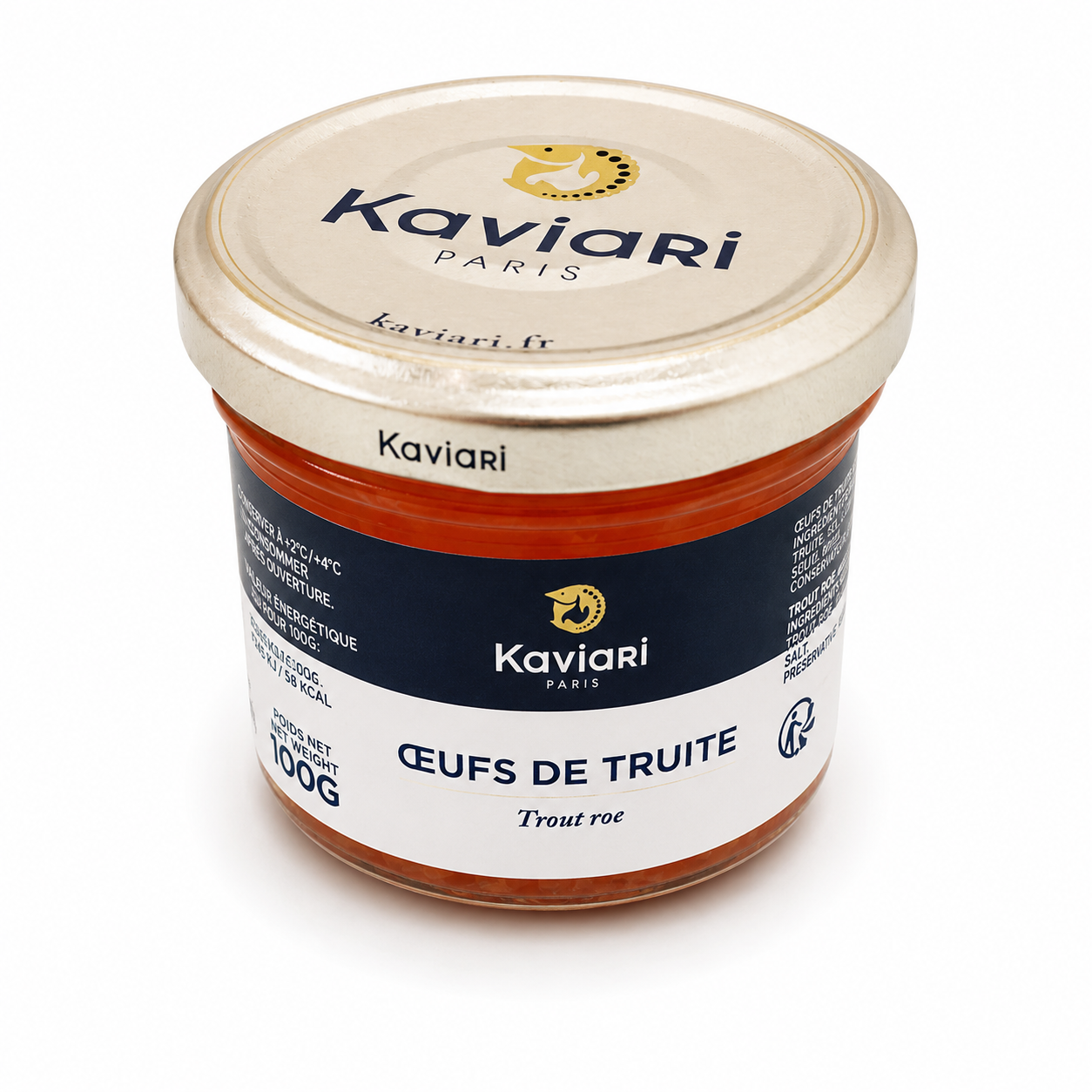 Trứng Cá Hồi Nước Ngọt Kaviari 100g – Trout Roe